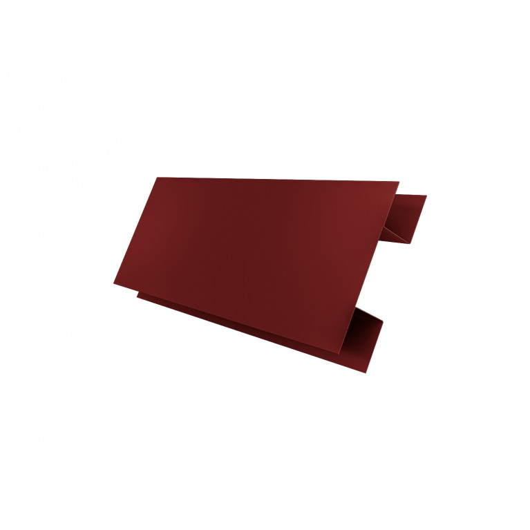 Планка H-образная Экобрус Grand Line 0,45 PE с пленкой RAL 3011 коричнево-красный
