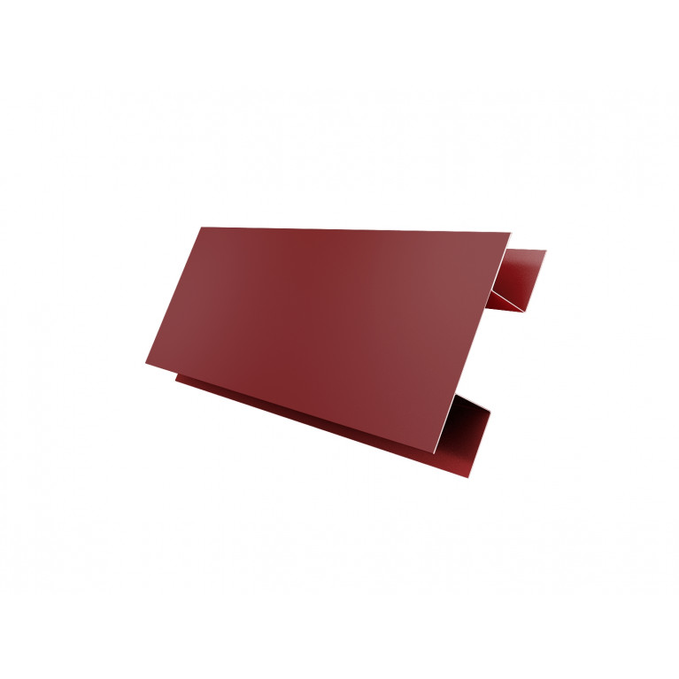 Планка H-образная Экобрус 0,5 Satin с пленкой RAL 3009 оксидно-красный (2м)