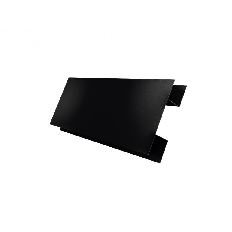 Планка H-образная Экобрус 0,5 Satin с пленкой RAL 9005 черный (2м)
