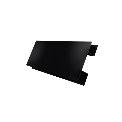 Планка H-образная Экобрус 0,5 Satin Matt RAL 9005 черный (2м)