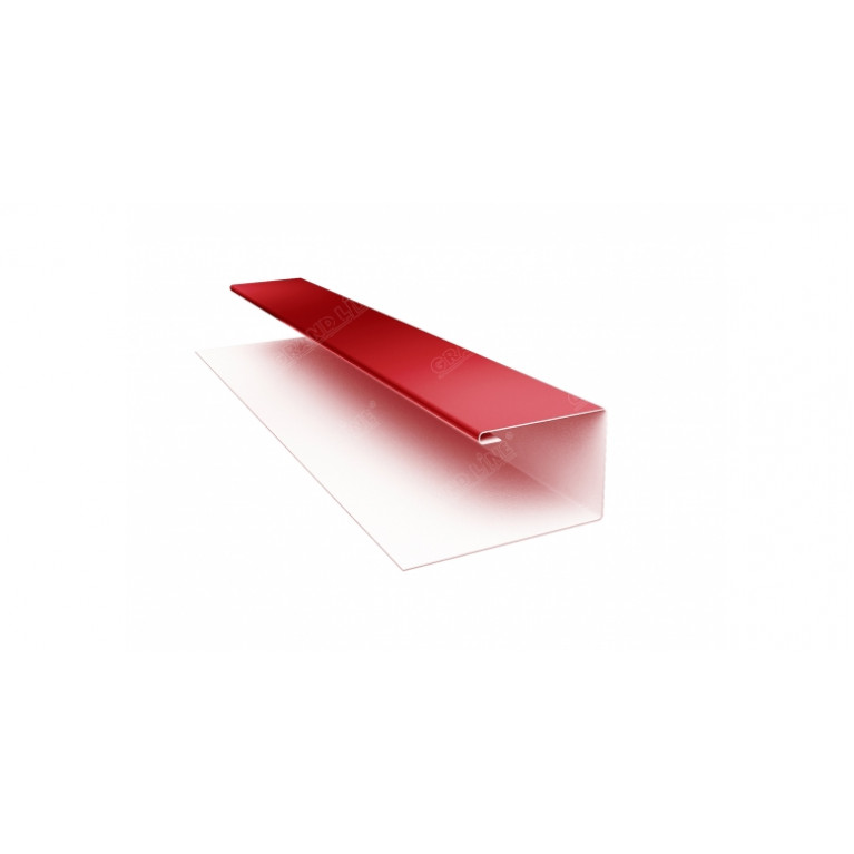 Планка П-образная (Блок-хаус, Экобрус) 0,5 Satin с пленкой RAL 3011 коричнево-красный
