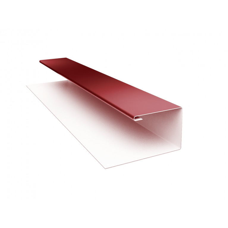 Планка П-образная (Блок-хаус, Экобрус) 0,5 Satin с пленкой RAL 3009 оксидно-красный (2,5м)