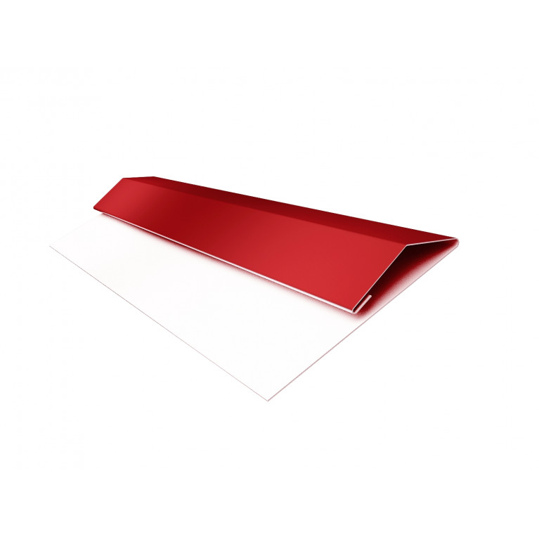 Планка стартово-финишная (Блок-хаус, Экобрус) 0,5 Satin с пленкой RAL 3011 коричнево-красный