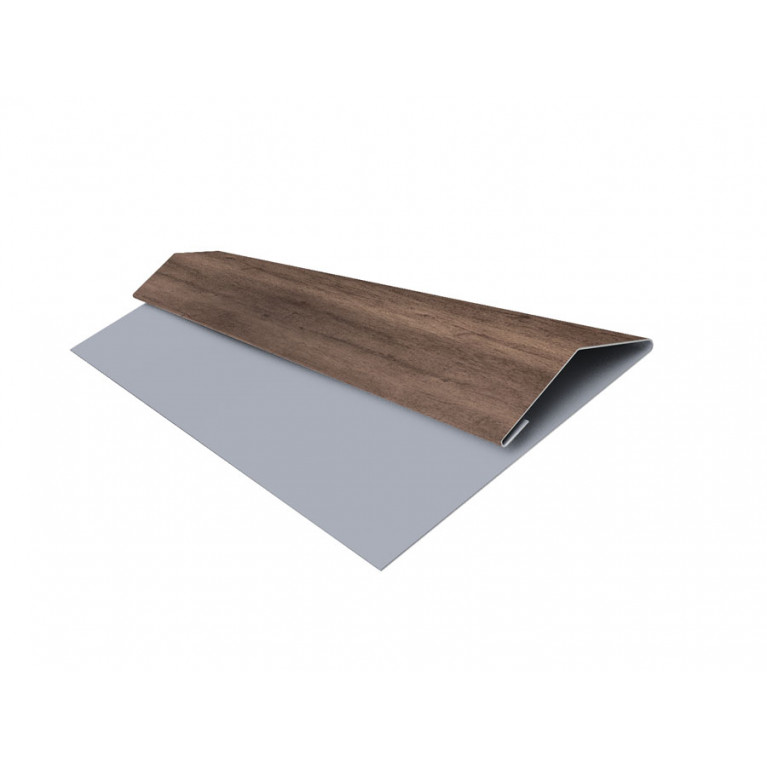Планка стартово-финишная (Блок-хаус, Экобрус) Grand Line 0,45 Print Premium Almond Wood Fresh (2м)
