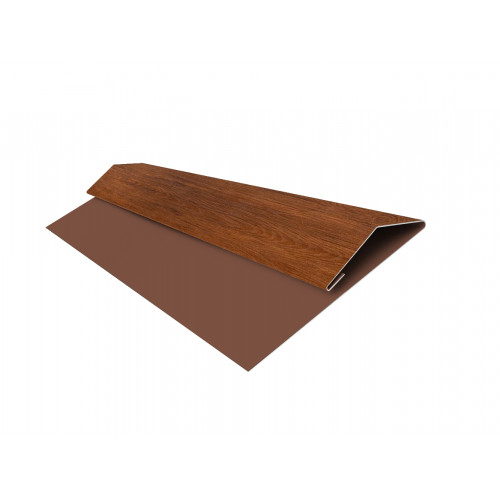 Планка стартово-финишная (Блок-хаус, Экобрус) Grand Line 0,45 Print Premium Golden Wood Fresh TwinColor (2м)