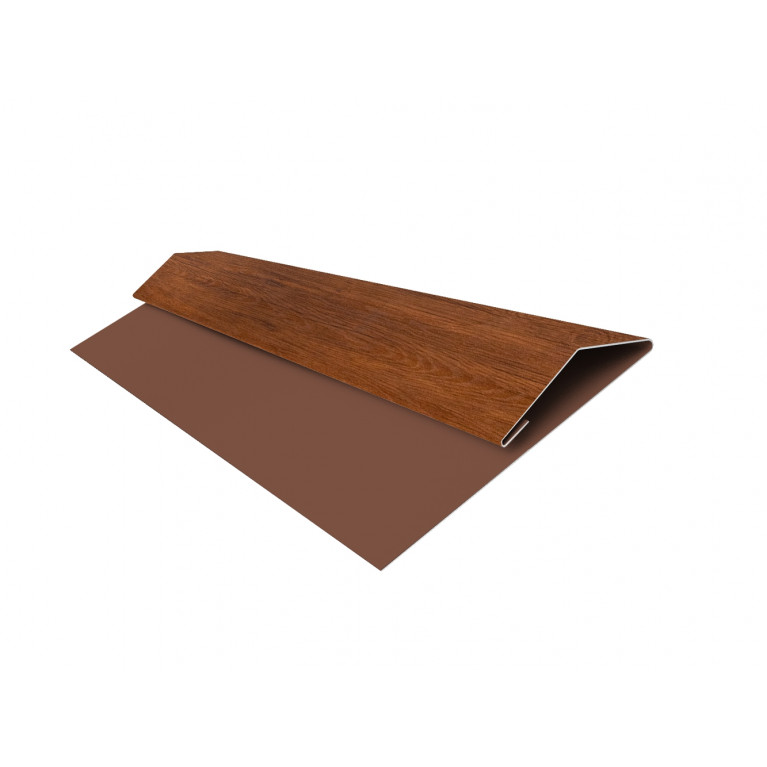 Планка стартово-финишная (Блок-хаус, Экобрус) Grand Line 0,45 Print Premium Golden Wood Fresh TwinColor (2м)
