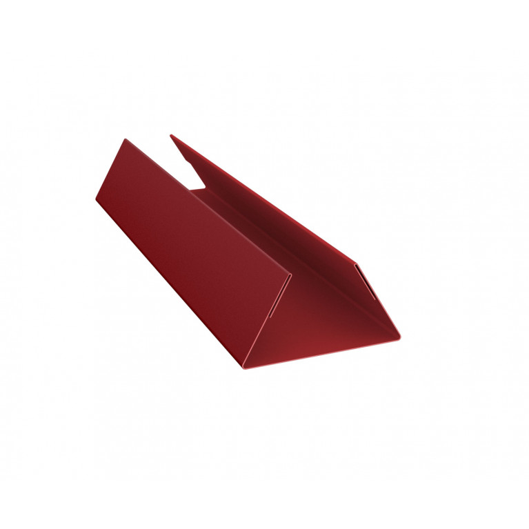 Планка стыковочная составная нижняя 0,5 Satin с пленкой RAL 3011 коричнево-красный