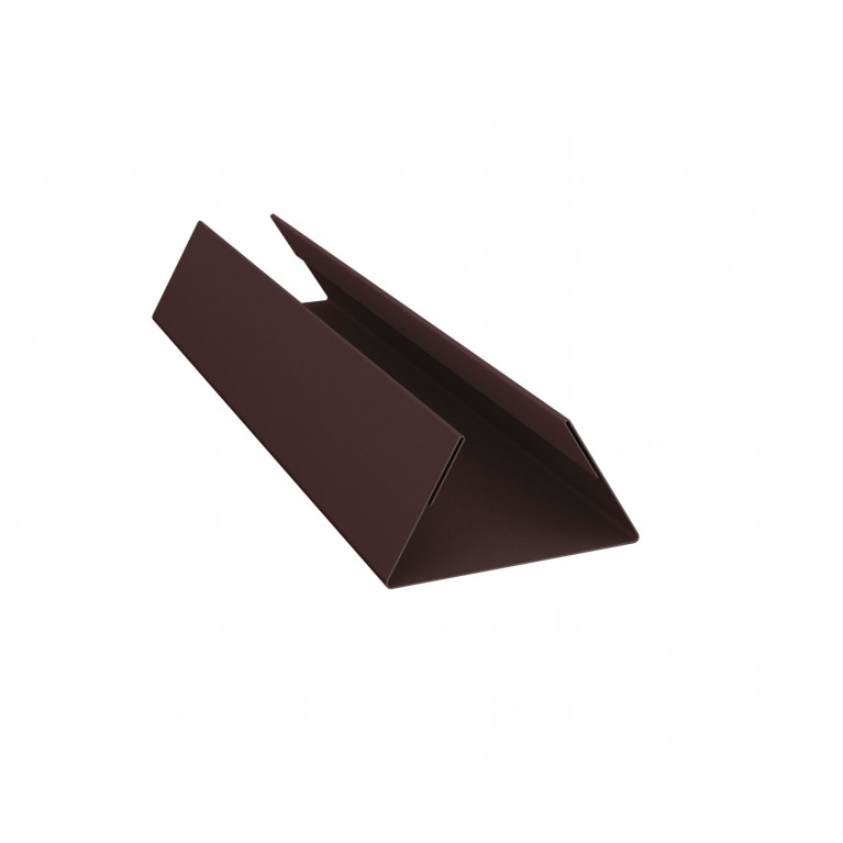 Планка стыковочная составная нижняя 0,5 Quarzit lite с пленкой RAL 8017 шоколад