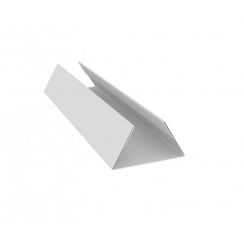 Планка стыковочная составная нижняя 0,5 Satin с пленкой RAL 9003 сигнальный белый (2м)