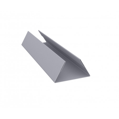 Планка стыковочная составная нижняя 0,5 Satin с пленкой RAL 7004 сигнальный серый (2м)