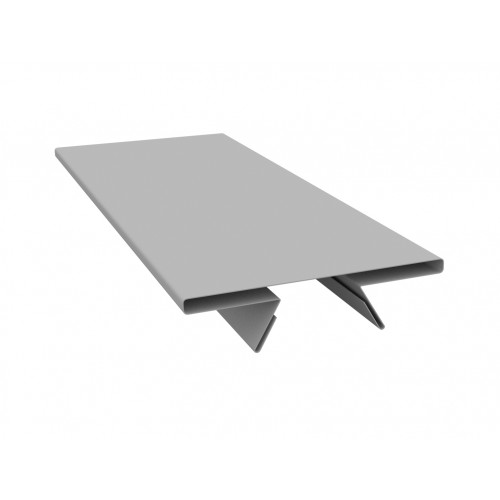 Планка стыковочная составная верхняя 0,5 Satin с пленкой RAL 7004 сигнальный серый