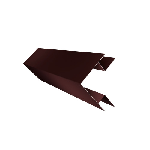 Планка угла внешнего сложного Экобрус 0,5 Satin Мatt RAL 8017 шоколад