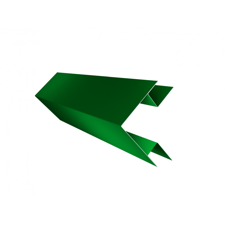 Планка угла внешнего сложного Экобрус Grand Line 0,45 PE с пленкой RAL 6002 лиственно-зеленый (2м)