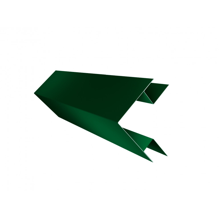 Планка угла внешнего сложного Экобрус Grand Line 0,45 PE с пленкой RAL 6005 зеленый мох (2м)