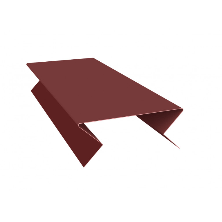 Планка угла внешнего составная нижняя 0,5 Satin с пленкой RAL 3009 оксидно-красный (2,5м)