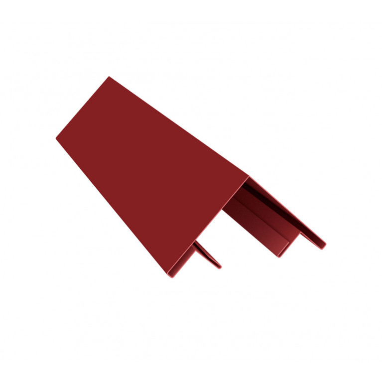 Планка угла внешнего составная верхняя 0,5 Satin с пленкой RAL 3011 коричнево-красный