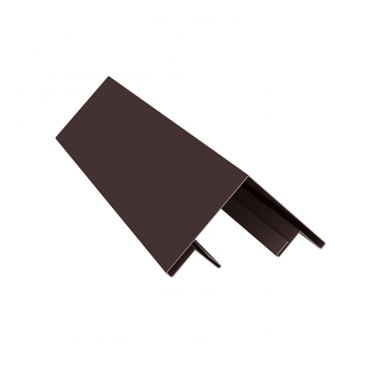 Планка угла внешнего составная верхняя 0,5 Satin Matt RAL 8017 шоколад (2,5м)