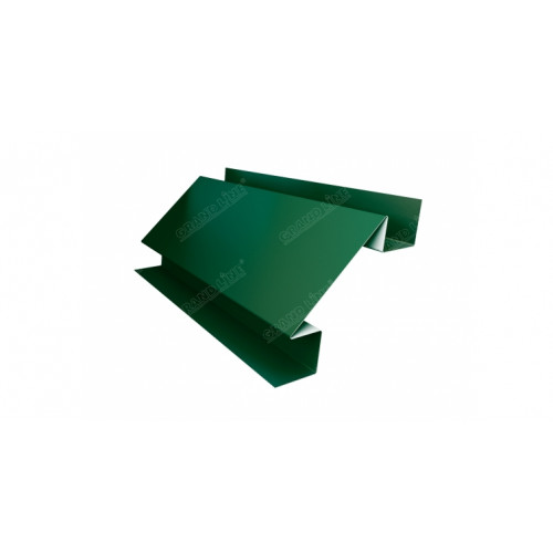 Планка угла внутреннего сложного Экобрус 0,5 Satin с пленкой RAL 6005 зеленый мох