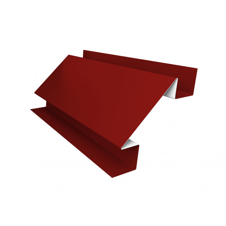 Планка угла внутреннего сложного Экобрус 0,5 Satin с пленкой RAL 3011 коричнево-красный