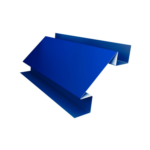 Планка угла внутреннего сложного Экобрус 0,5 Satin с пленкой RAL 5005 сигнальный синий