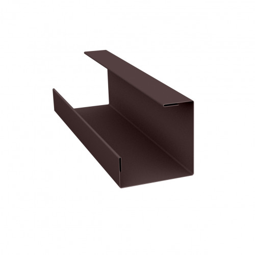 Планка угла внутреннего составная нижняя 0,5 Satin с пленкой RAL 8017 шоколад (3м)