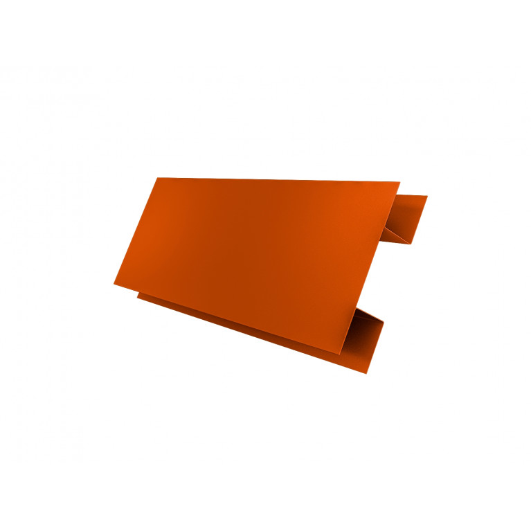 Планка H-образная БХ new 0,45 PE с пленкой RAL 2004 оранжевый (2,5м)