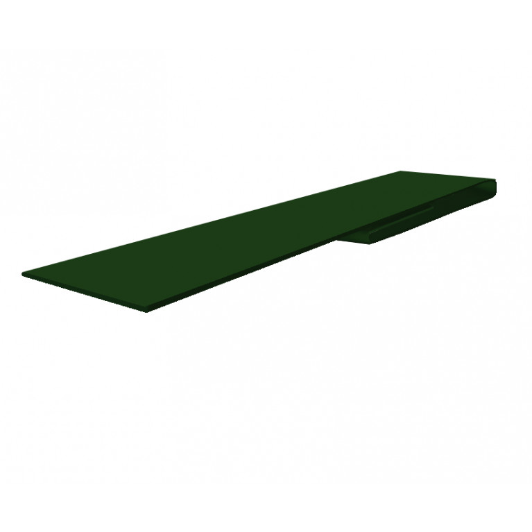 Планка финишная 48х25 0,5 Satin с пленкой RAL 6005 зеленый мох (2м)