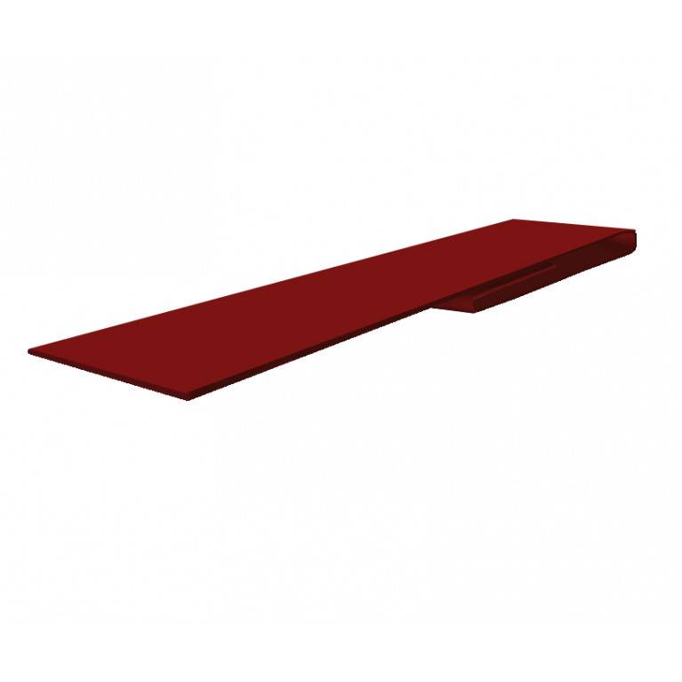 Планка финишная 48х25 0,5 Satin с пленкой RAL 3011 коричнево-красный (2м)