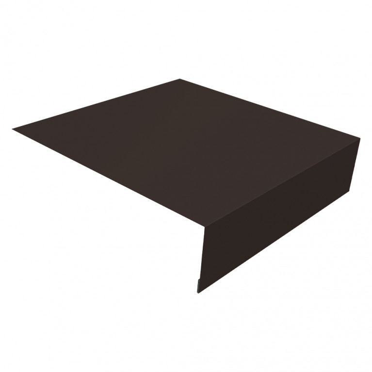 Планка околооконная простая 200х50 0,5 Satin с пленкой RR 32 темно-коричневый (2м)