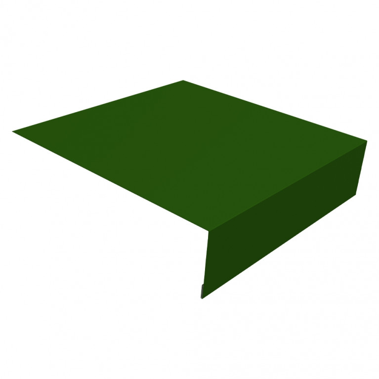 Планка околооконная простая 200х50 0,45 PE с пленкой RAL 6002 лиственно-зеленый (2м)