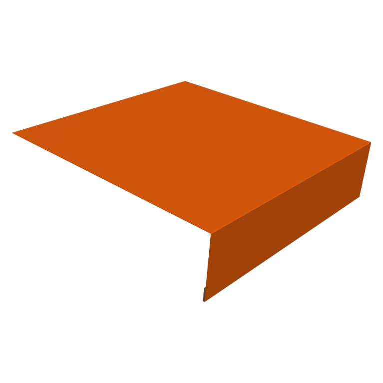 Планка околооконная простая 200х50 0,45 PE с пленкой RAL 2004 оранжевый (2м)