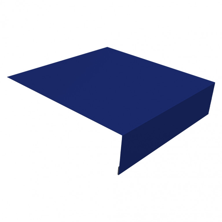 Планка околооконная простая 200х50 0,45 PE с пленкой RAL 5002 ультрамариново-синий (2м)