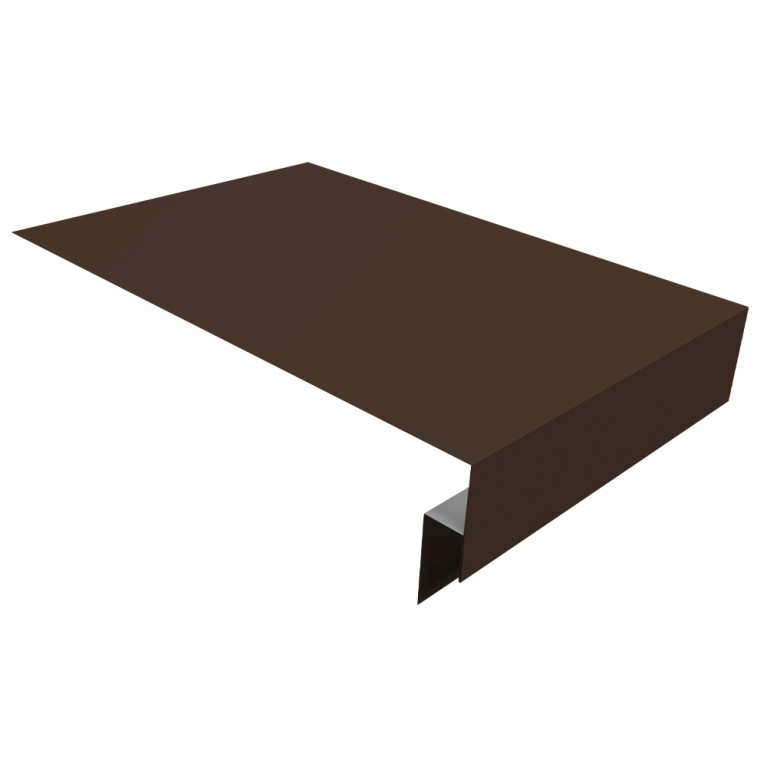 Планка околооконная сложная 300х50х18 (j-фаска) 0,45 PE с пленкой RAL 8017 шоколад (2,5м)