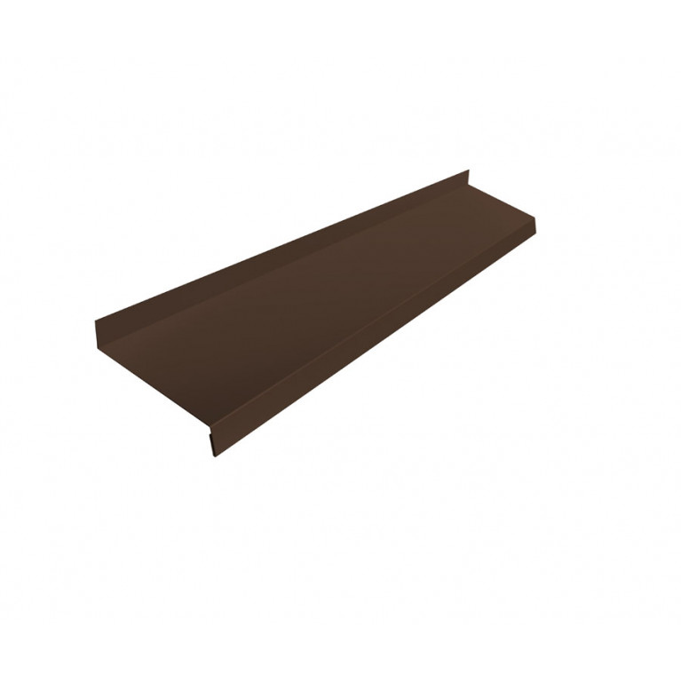 Отлив простой 100 0,5 Rooftop Бархат RAL 8017 шоколад (2м)