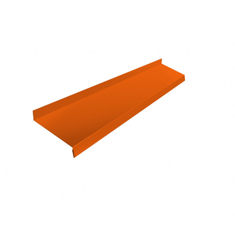 Отлив простой 100 0,45 PE с пленкой RAL 2004 оранжевый (2,5м)