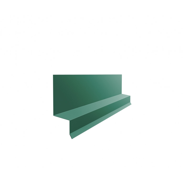 Отлив верхний фальц 0,5 Satin с пленкой RAL 6005 зеленый мох (2,5м)