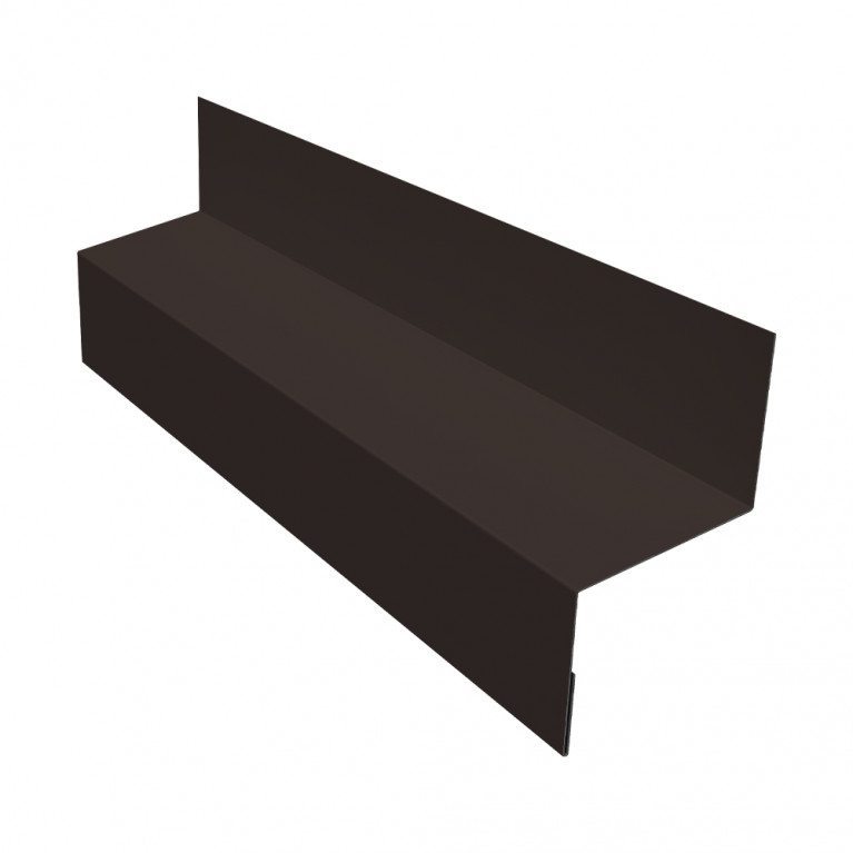 Отлив межэтажный 35 0,5 Rooftop Бархат RR 32 темно-коричневый (2м)