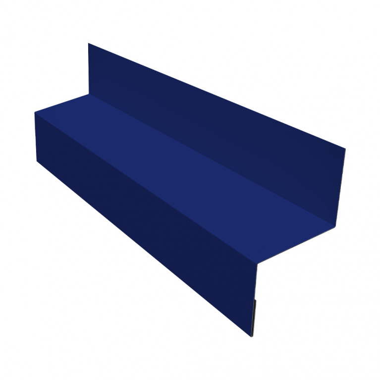 Отлив межэтажный 35 0,45 PE с пленкой RAL 5002 ультрамариново-синий (2,5м)