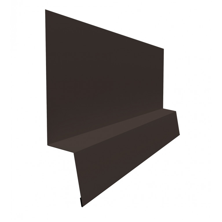 Планка начальная фальц 0,5 Satin с пленкой RR 32 темно-коричневый (2м)