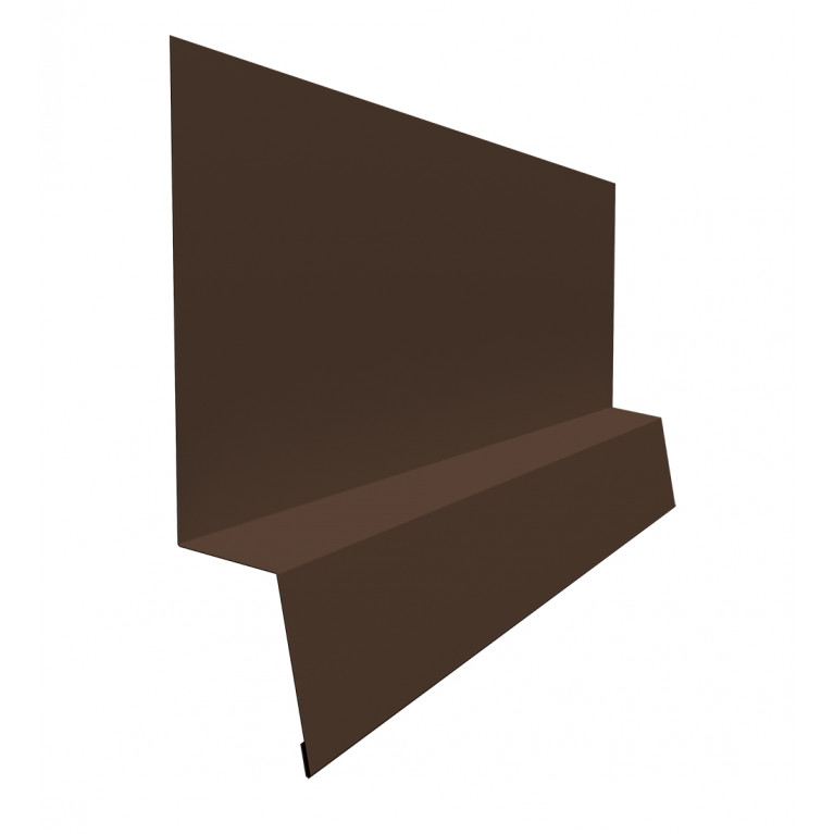 Планка начальная фальц 0,5 Satin с пленкой RAL 8017 шоколад (2м)