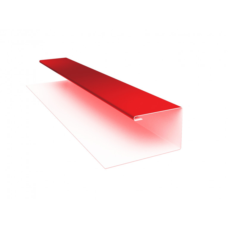 Планка П-образная 0,45 PE с пленкой RAL 3003 рубиново-красный