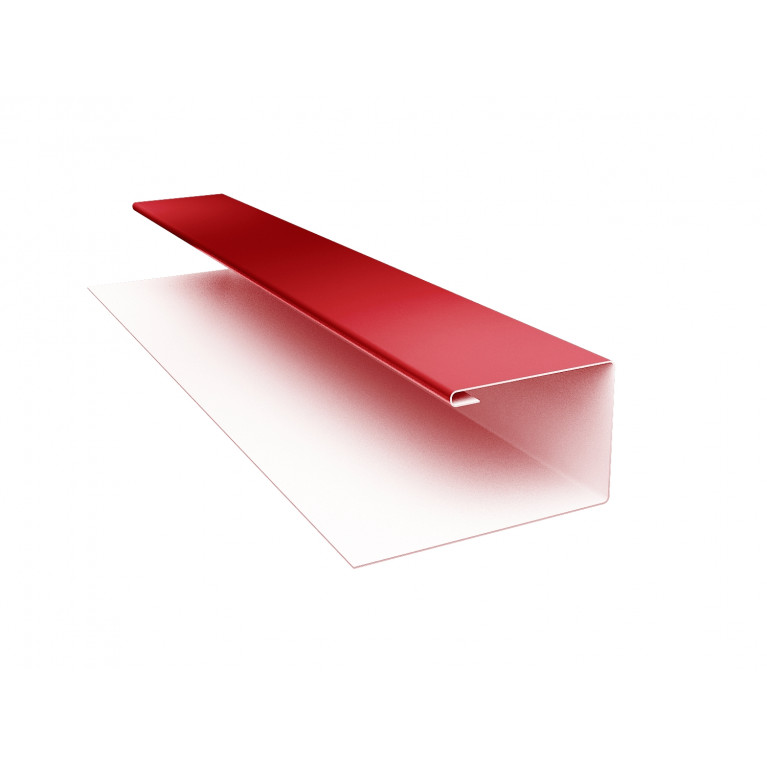 Планка П-образная 0,5 Satin с пленкой RAL 3011 коричнево-красный