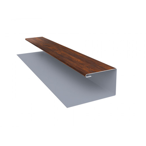 Планка П-образная завершающая сложная (КД) 0,45 Print Elite Chestnut Wood (2м)