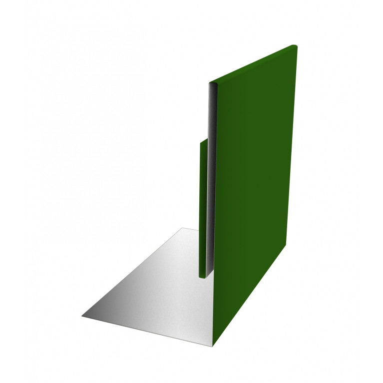 Планка приемная оконная 0,45 PE с пленкой RAL 6002 лиственно-зеленый