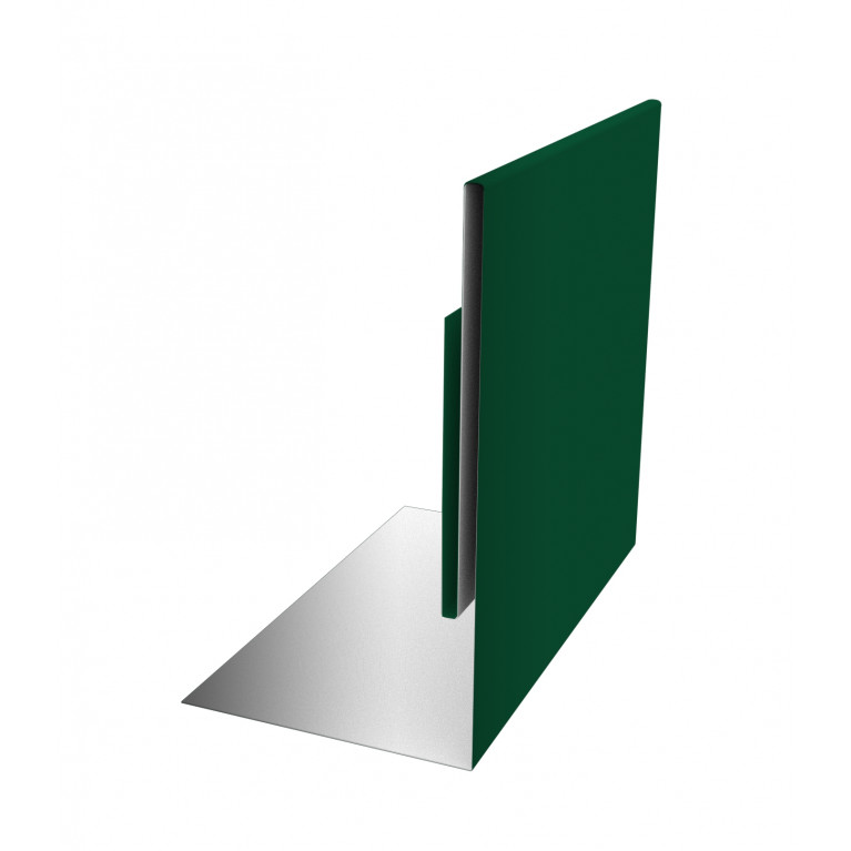 Планка приемная оконная 0,45 PE с пленкой RAL 6005 зеленый мох (2м)