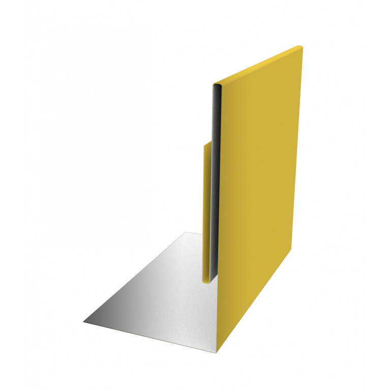 Планка приемная оконная 0,45 PE с пленкой RAL 1018 цинково-желтый (2м)