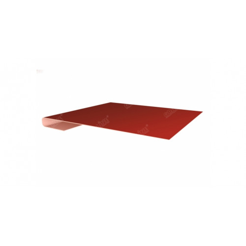 Планка завершающая 0,5 Satin с пленкой RAL 8004 терракота (3м)