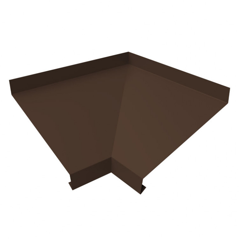 Угол отлива внутренний 100 0,5 GreenCoat Pural BT, matt с пленкой RR 887 шоколадно-коричневый (RAL 8017 шоколад)