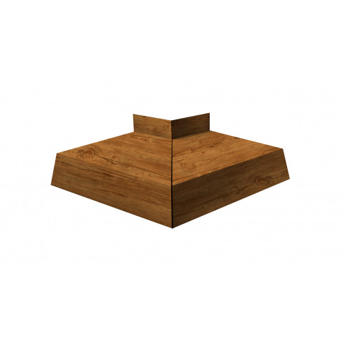 Угол отлива внешний 150 0,45 Print Elite с пленкой Golden Wood