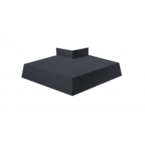 Угол отлива внешний 150 0,5 Rooftop Matte с пленкой RAL 7024 мокрый асфальт